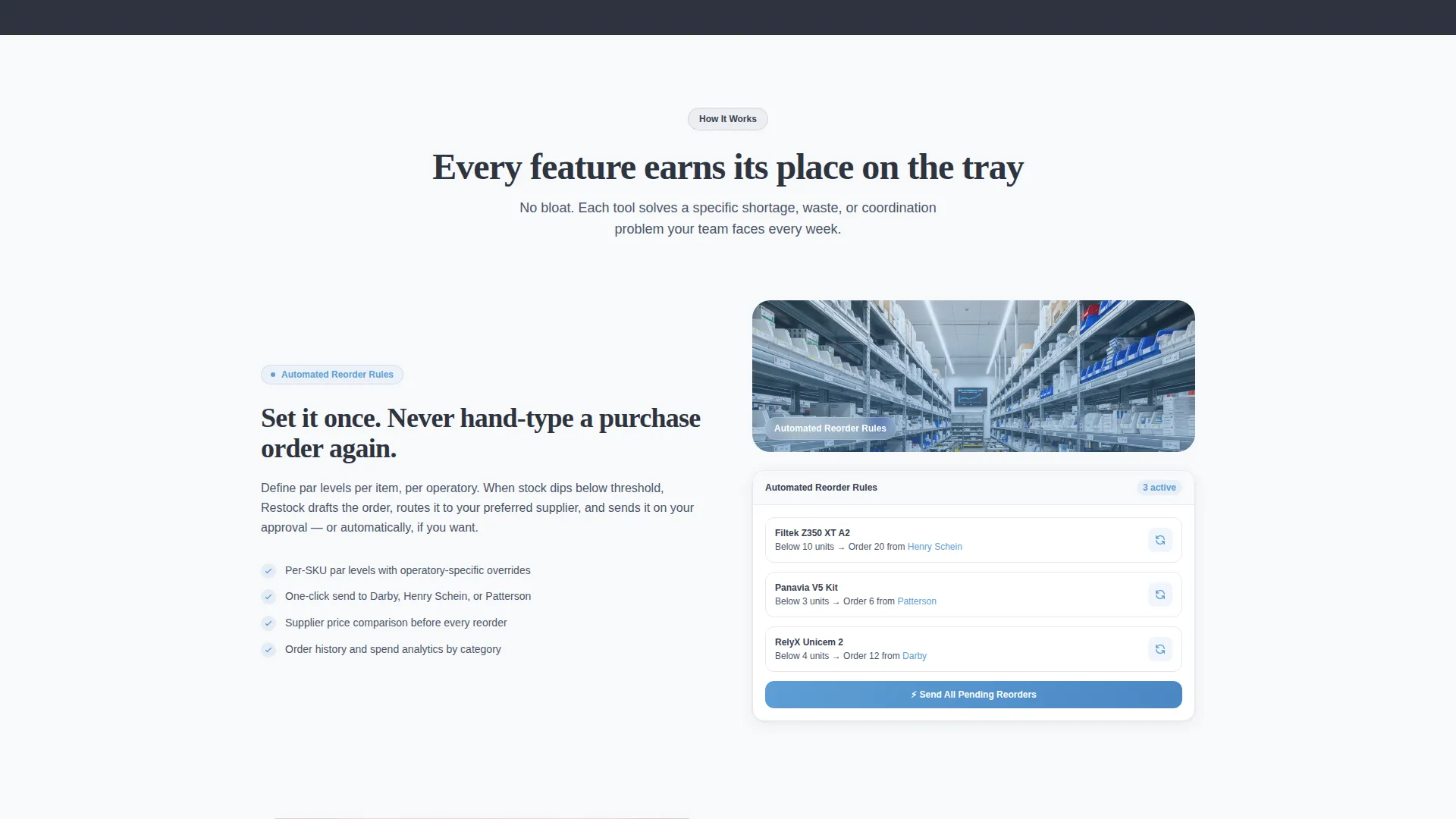 Dental Inventory Management Landing Page Template