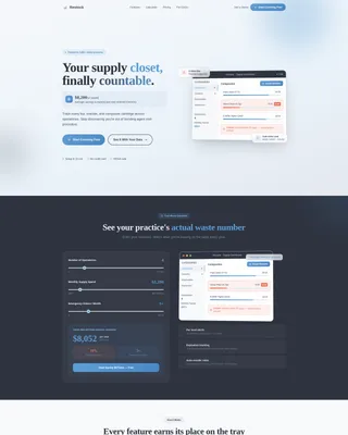 Dental Inventory Management Landing Page Template