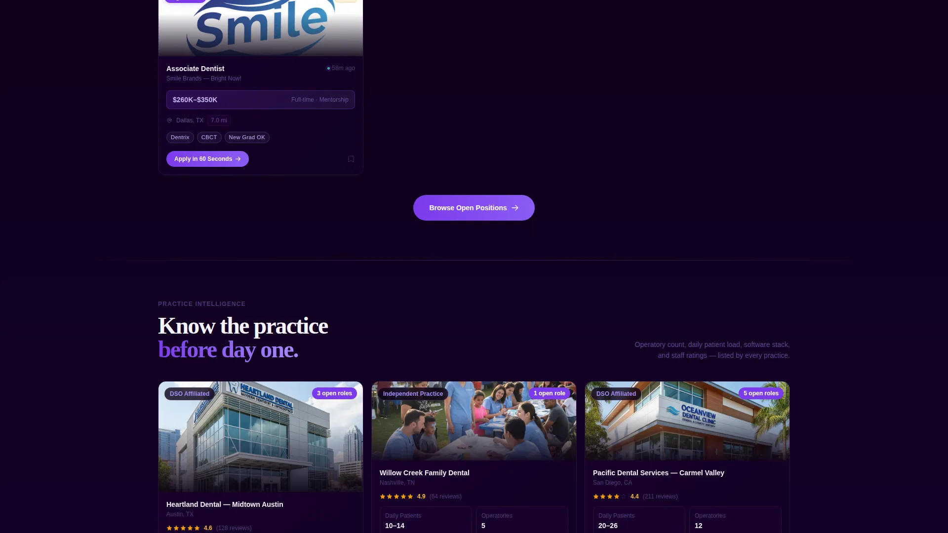 Specialist Dental Digital Presence Careers & Recruitment Website Template