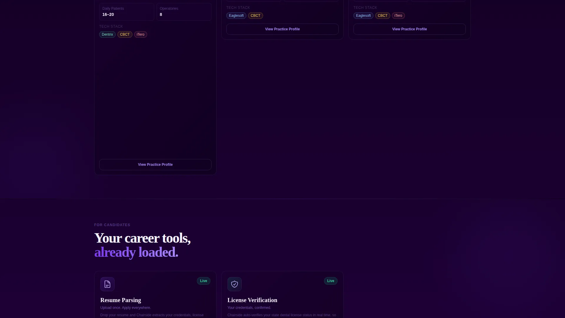 Specialist Dental Digital Presence Careers & Recruitment Website Template