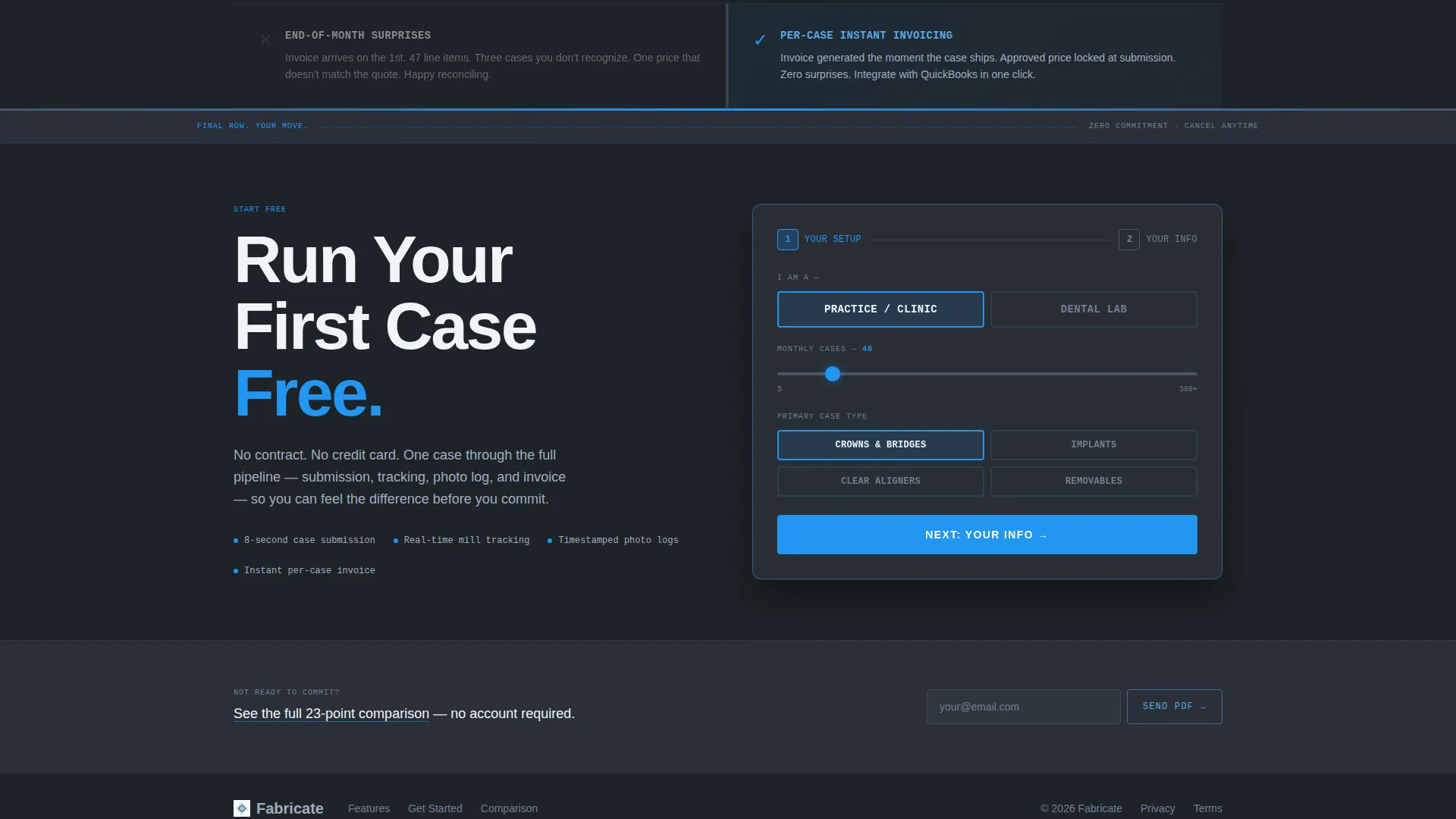Dental Lab Booking System Landing Page Template