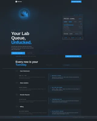 Dental Lab Booking System Landing Page Template