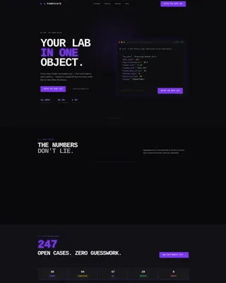 Brutalist Dental Lab CRM Landing Page Template