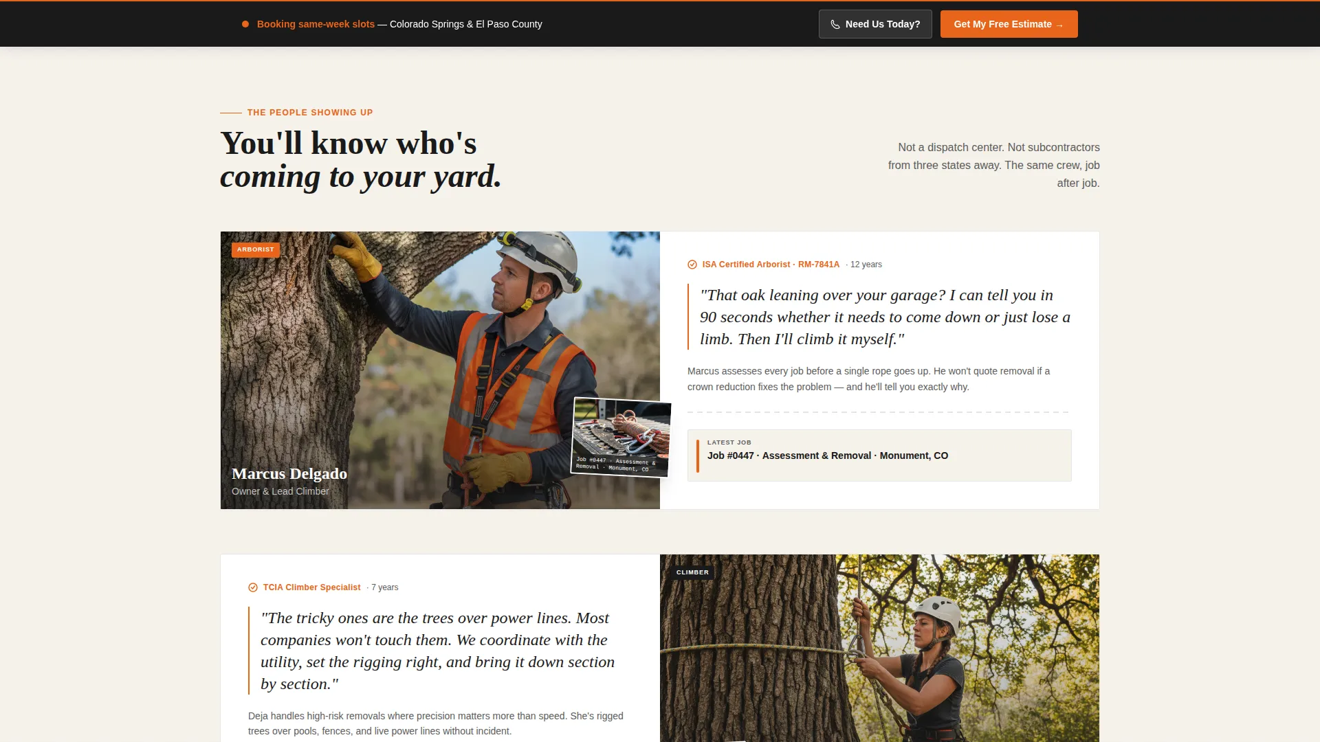 Tree Service Landing Page Template for Lead Gen