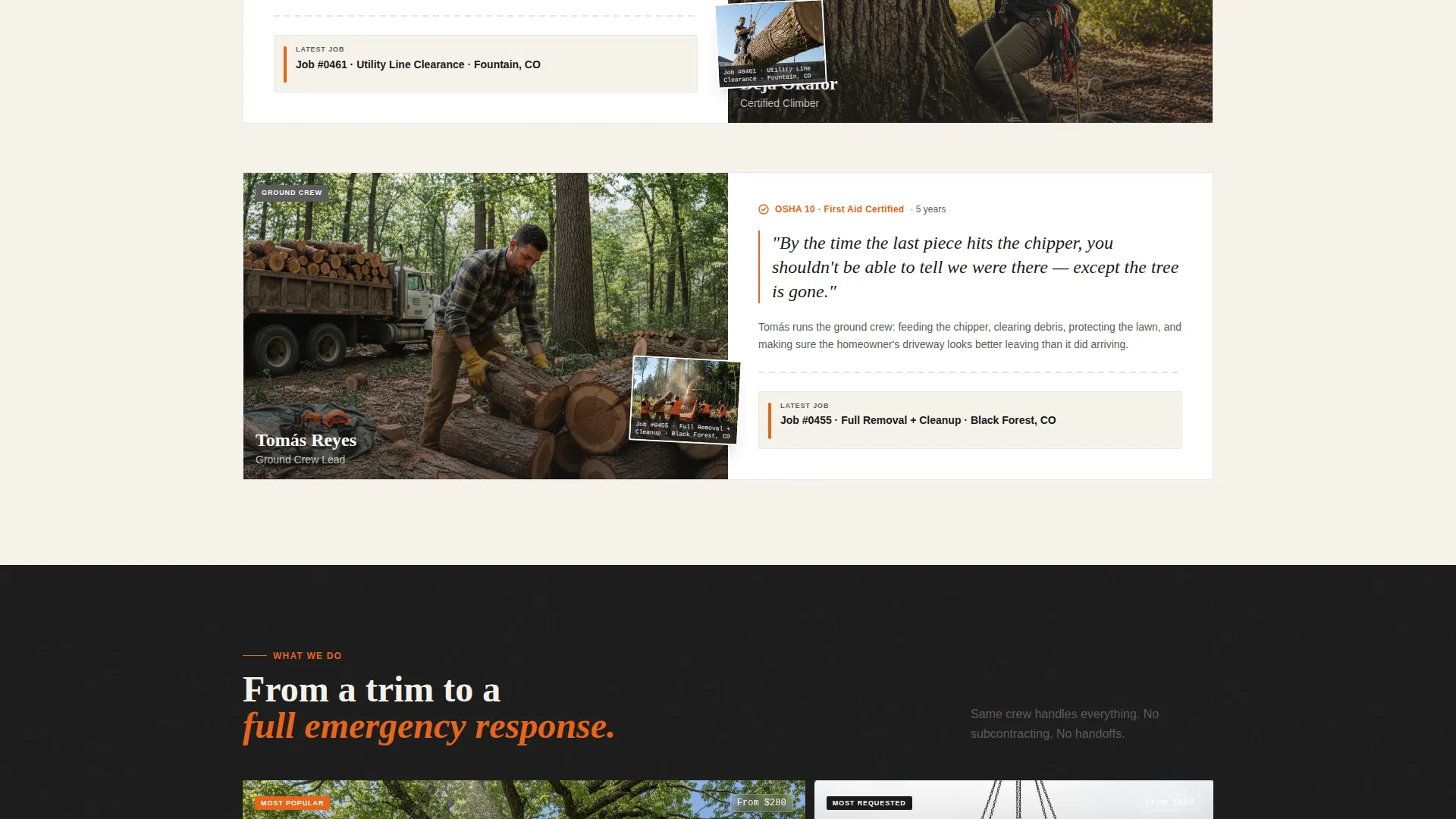 Tree Service Landing Page Template for Lead Gen