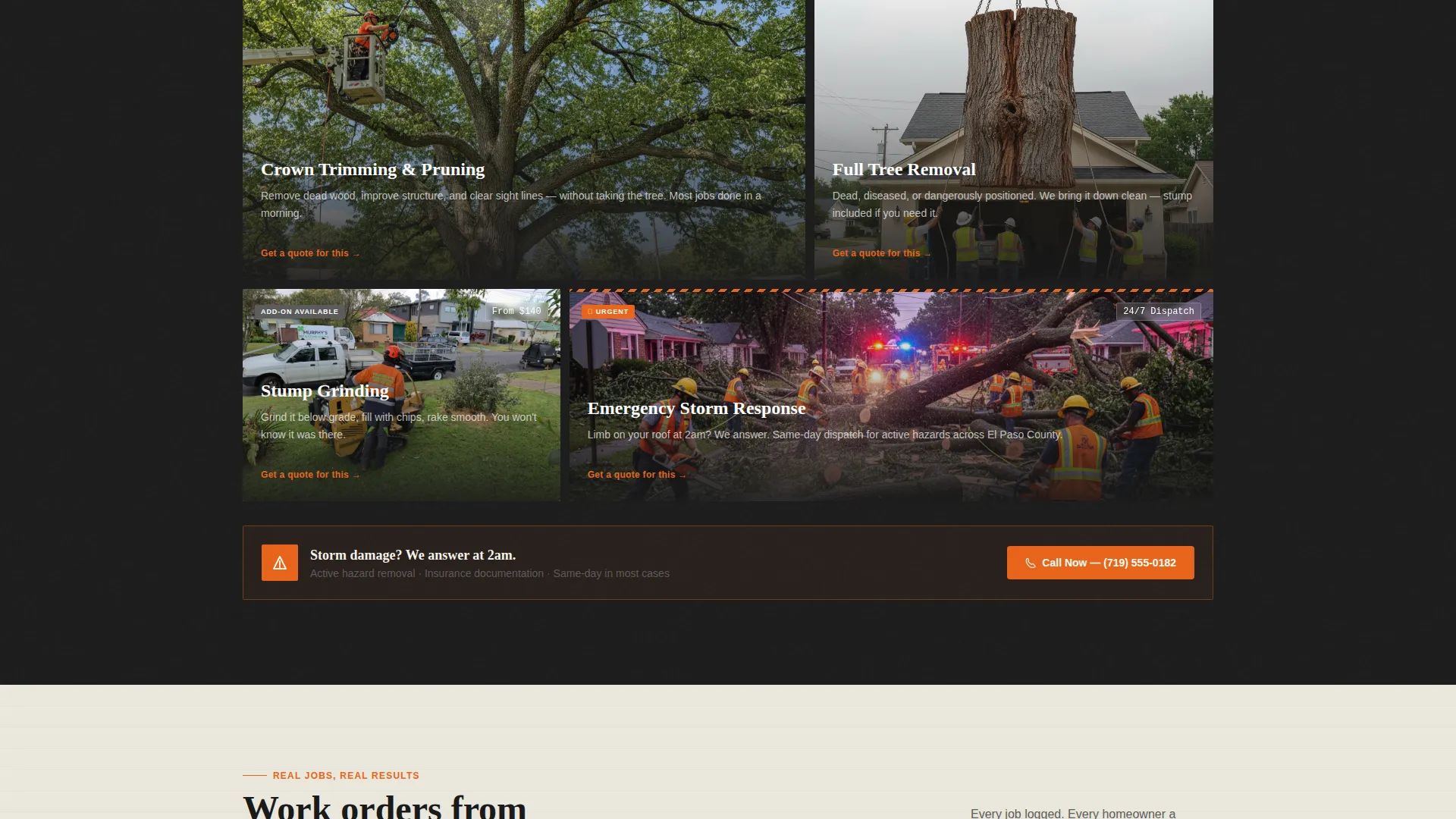 Tree Service Landing Page Template for Lead Gen