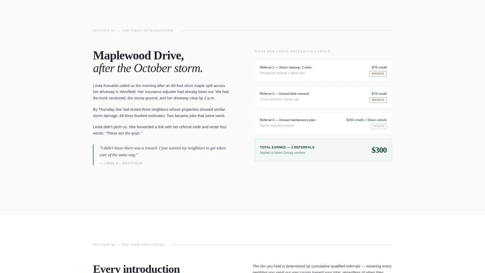 Arborist Referral Program Landing Page Template