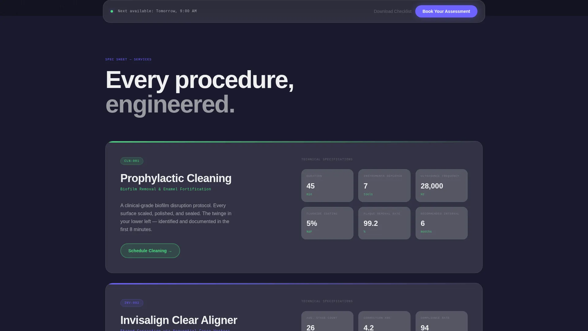 Premium Dental Practice Proof-First Website Template