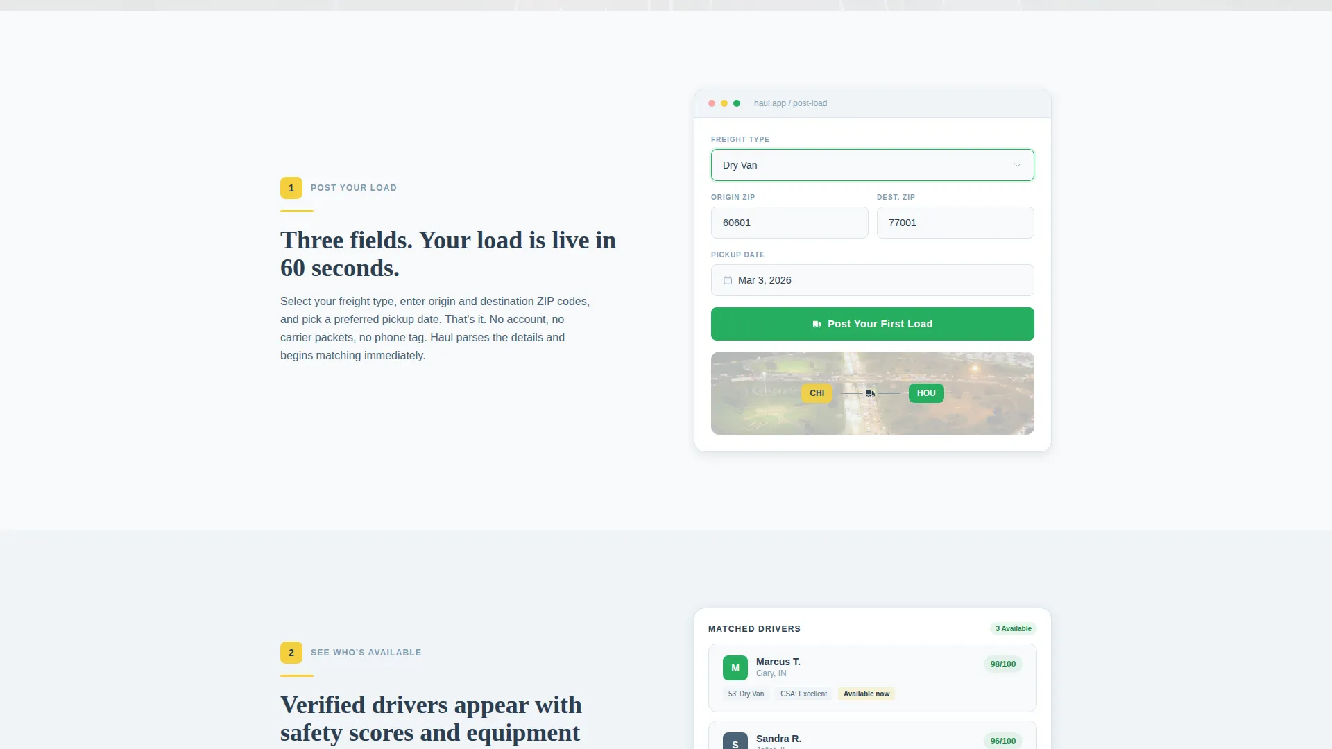 Truck Driver Booking Website Template