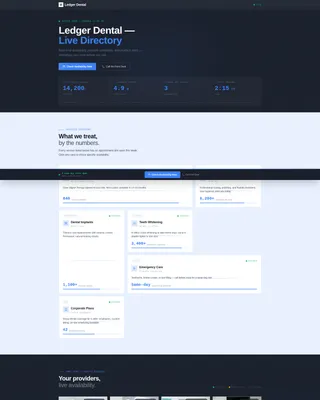 Dental Office Real-Time Availability Website Template