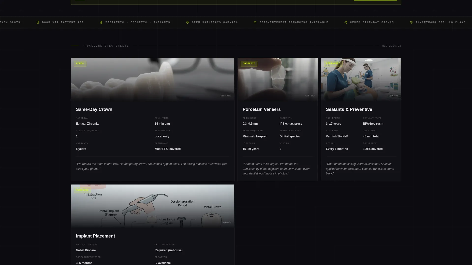 Modern Dental Team & Credentials Showcase Website Template