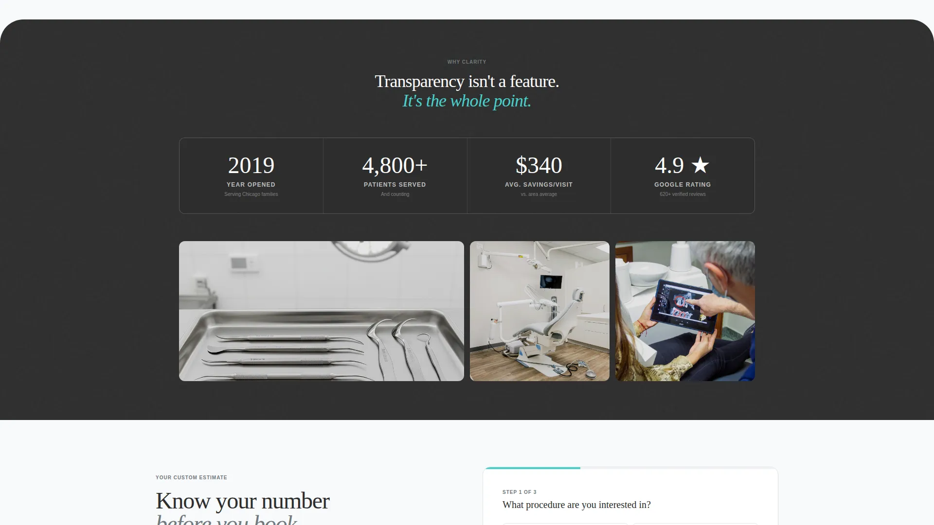 Dental Price Transparency & Cost Breakdown Website Template