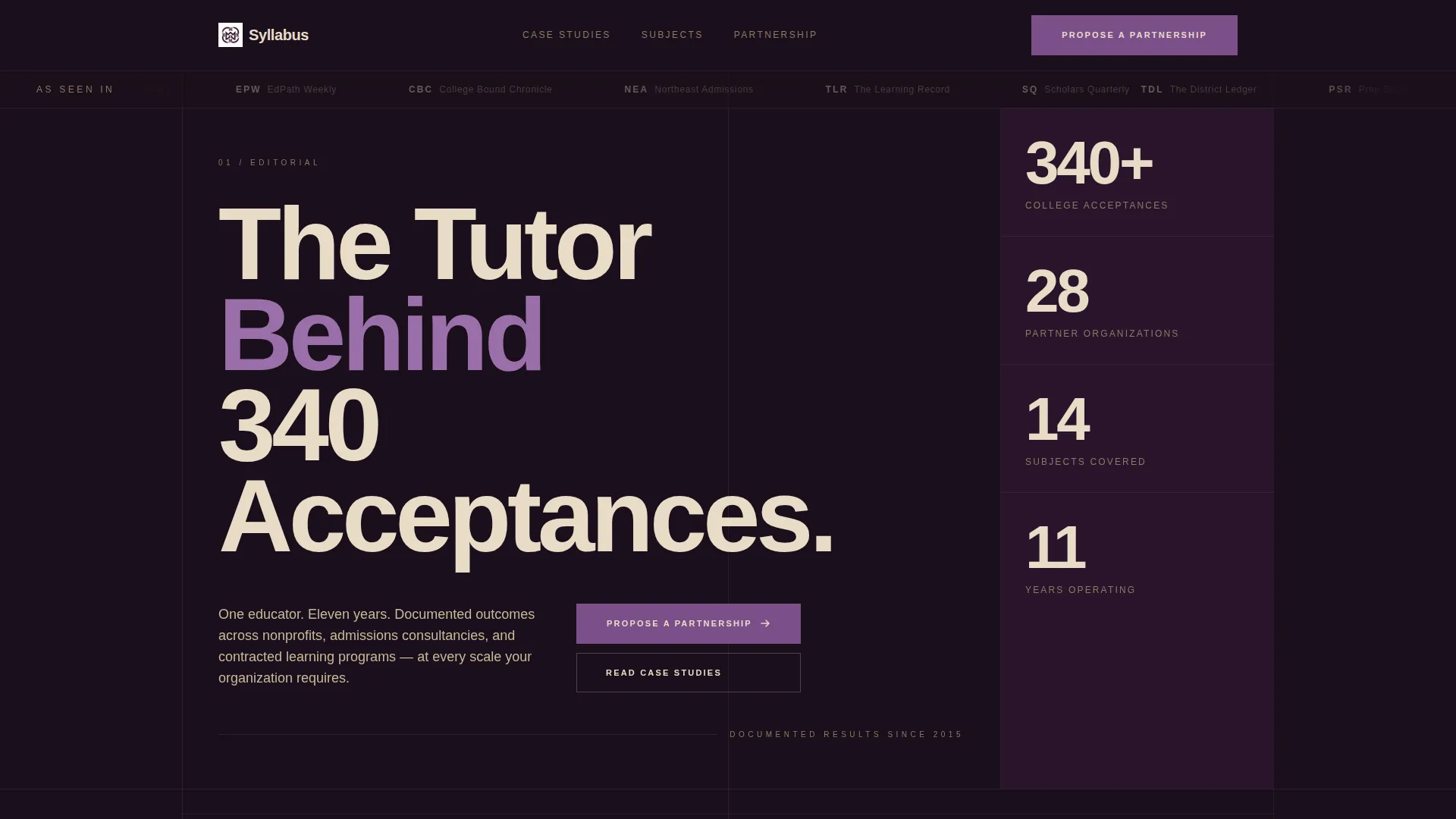 Tutor Portfolio Website Template
