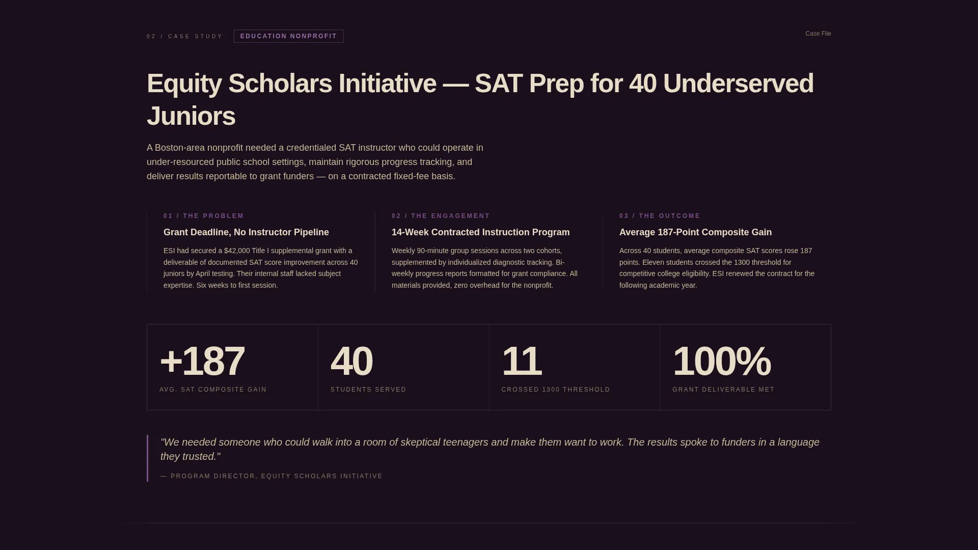 Tutor Portfolio Website Template