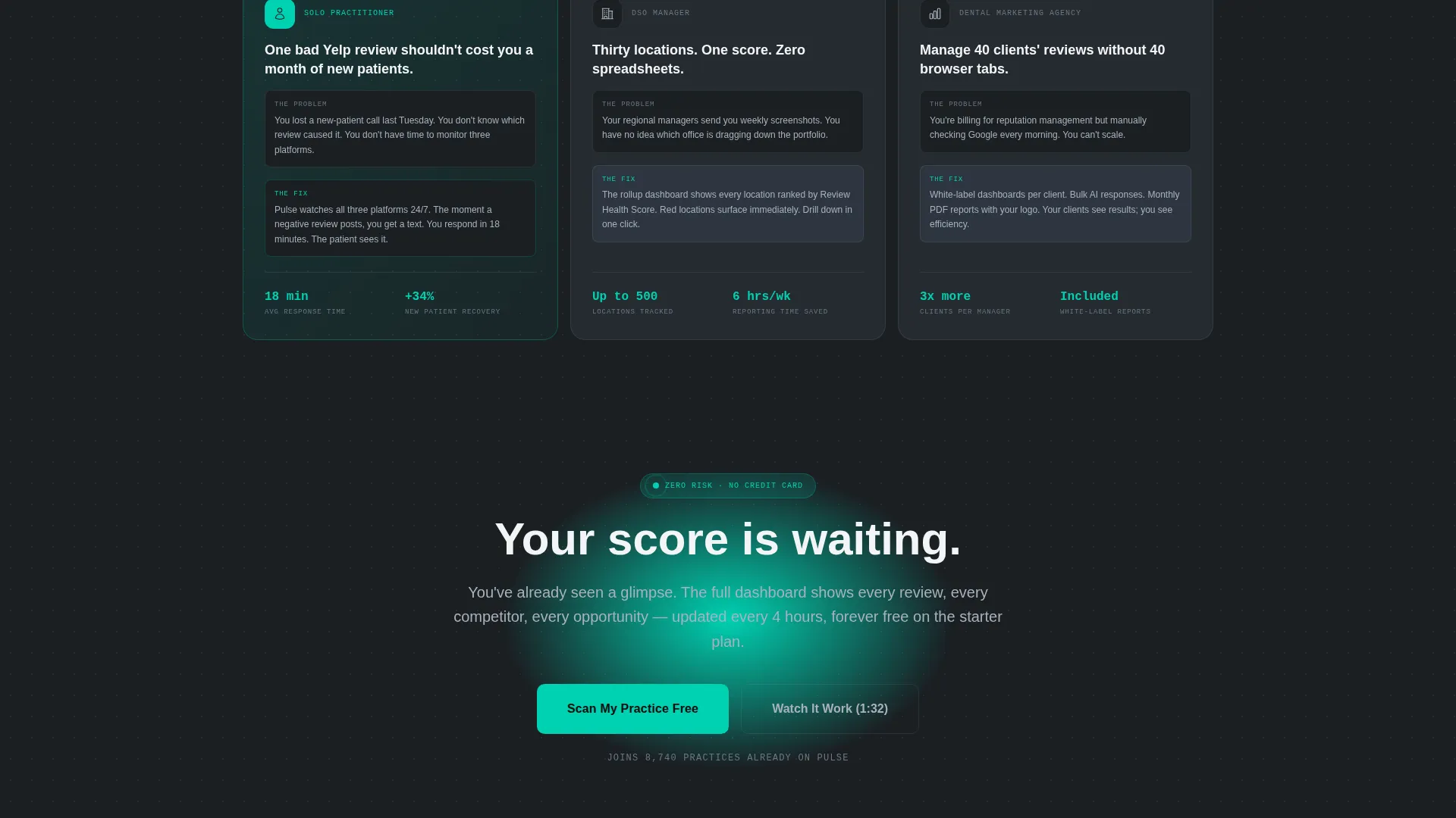 Dental Review Management Landing Page Template