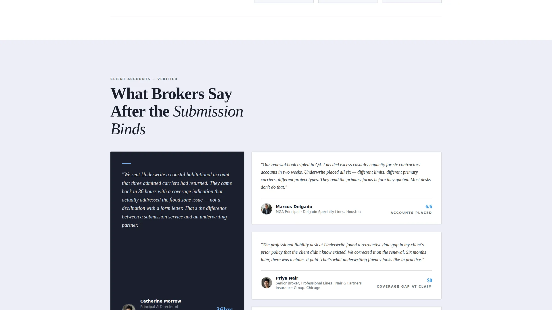 Authoritative Underwriter Booking Landing Page Template