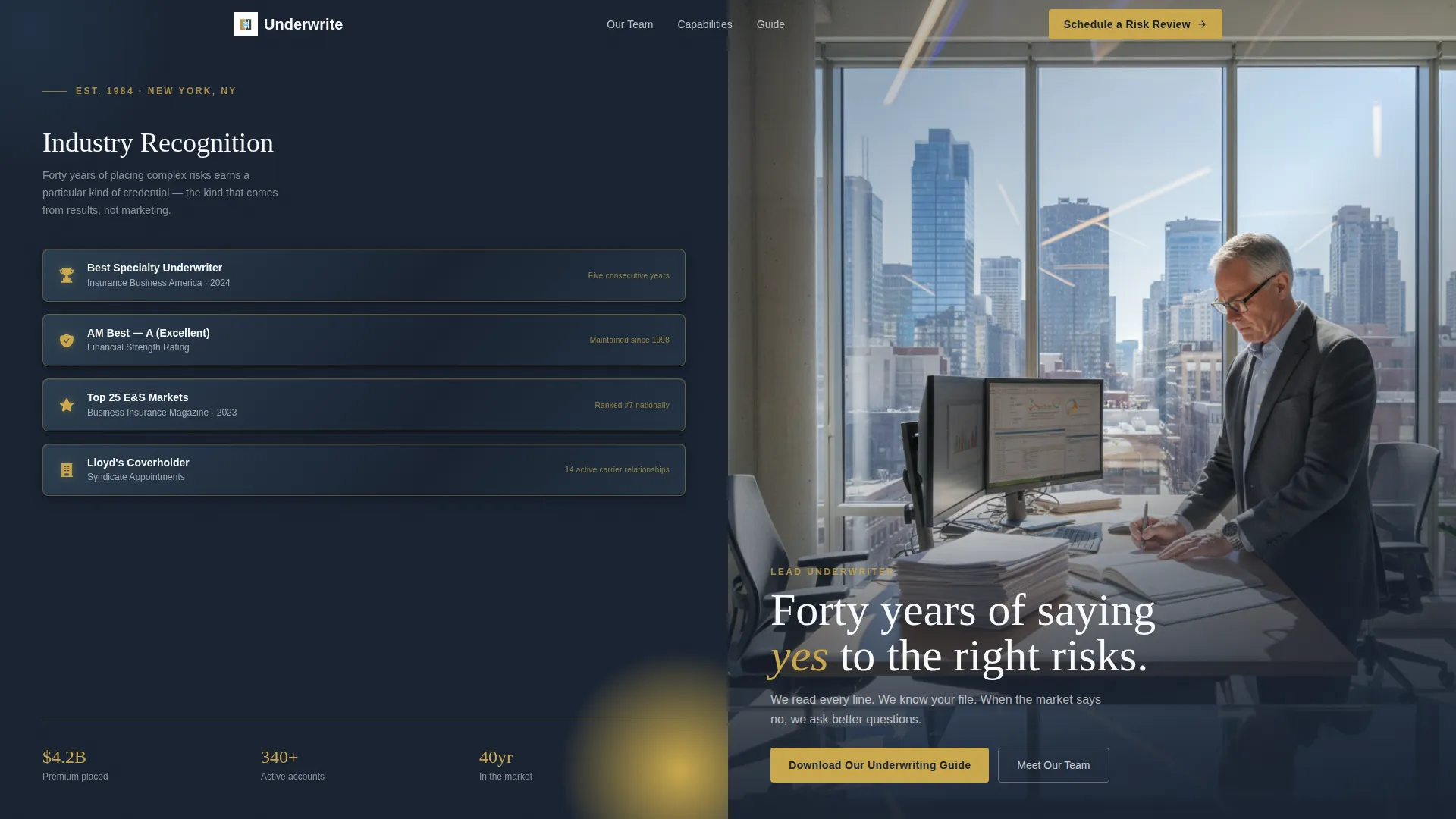 Underwriter Blog Website Template