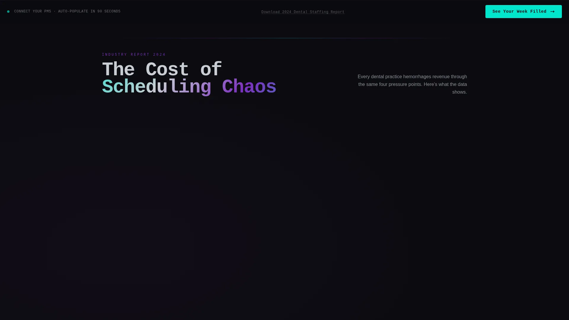 Dental Staff Scheduling Landing Page Template