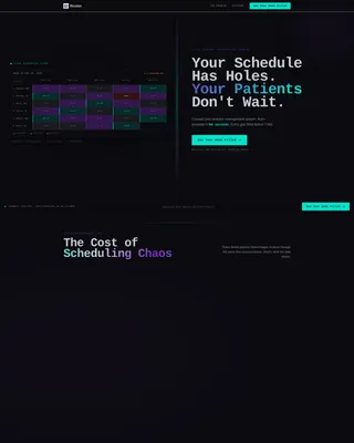 Dental Staff Scheduling Landing Page Template