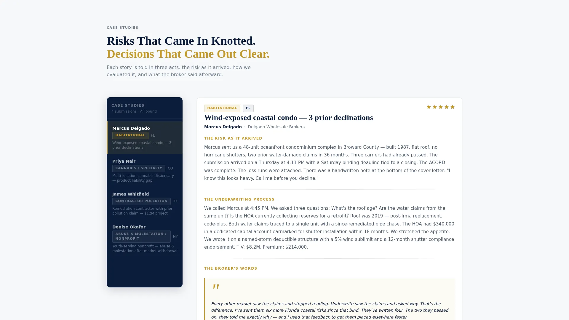 Underwriter Reviews Website Template