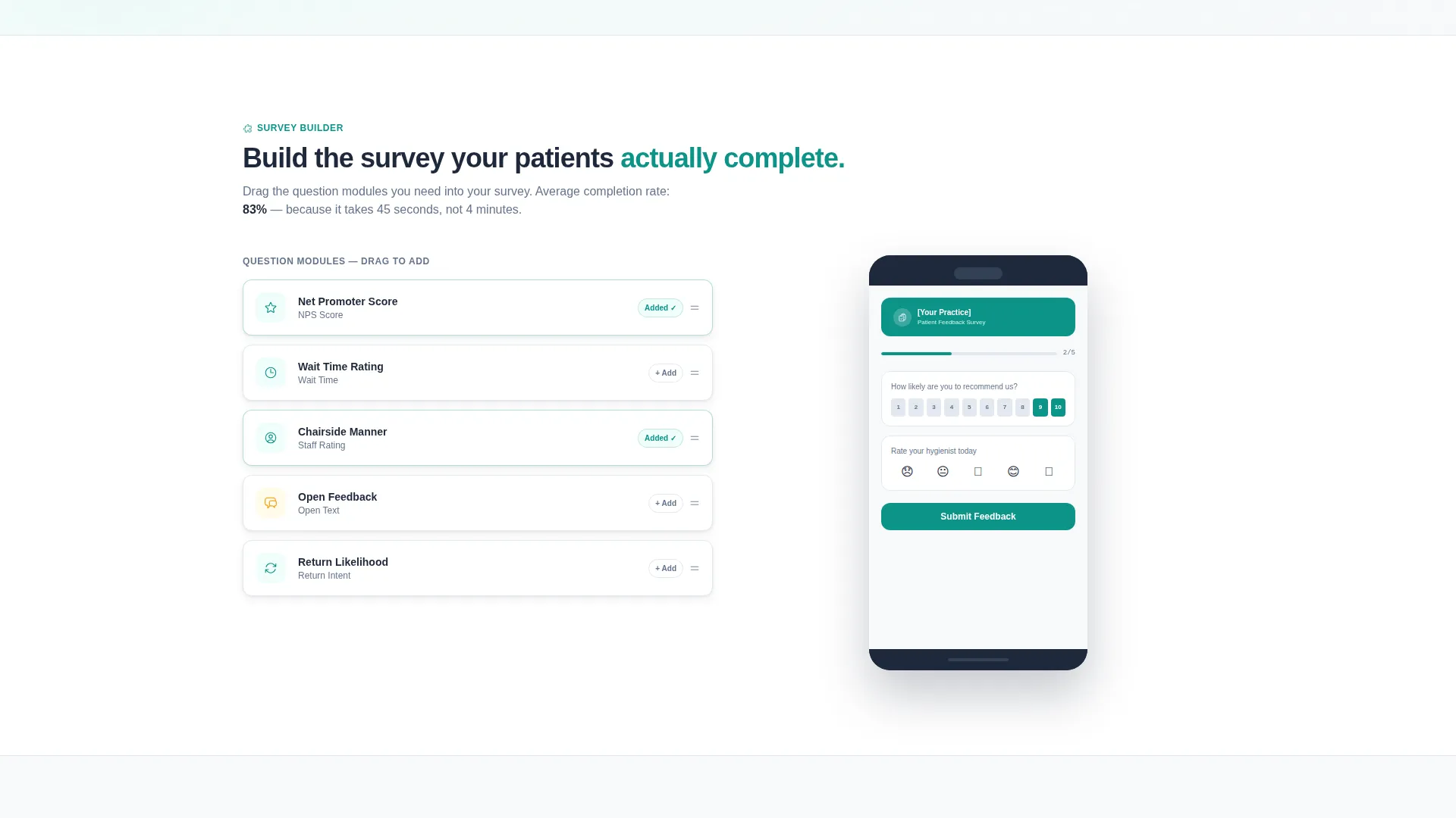 Dental Survey Landing Page Template