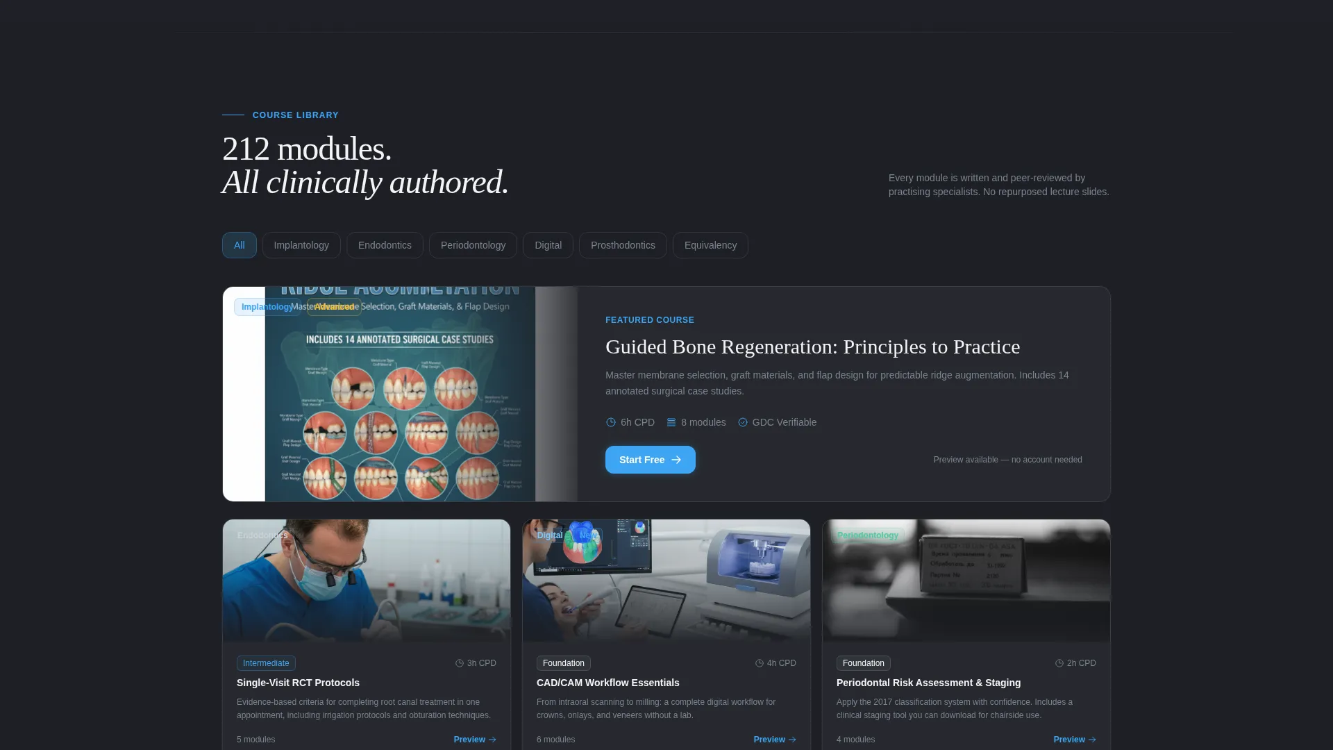 Dental Training Platform Landing Page Template