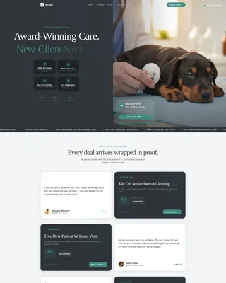 Veterinary Clinic Marketing Specialist Booking Website Template