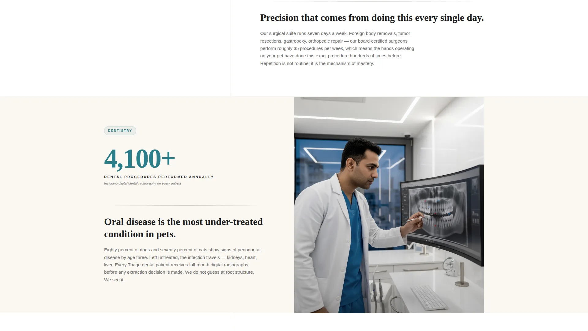 Authoritative Veterinary Clinic Landing Page Template