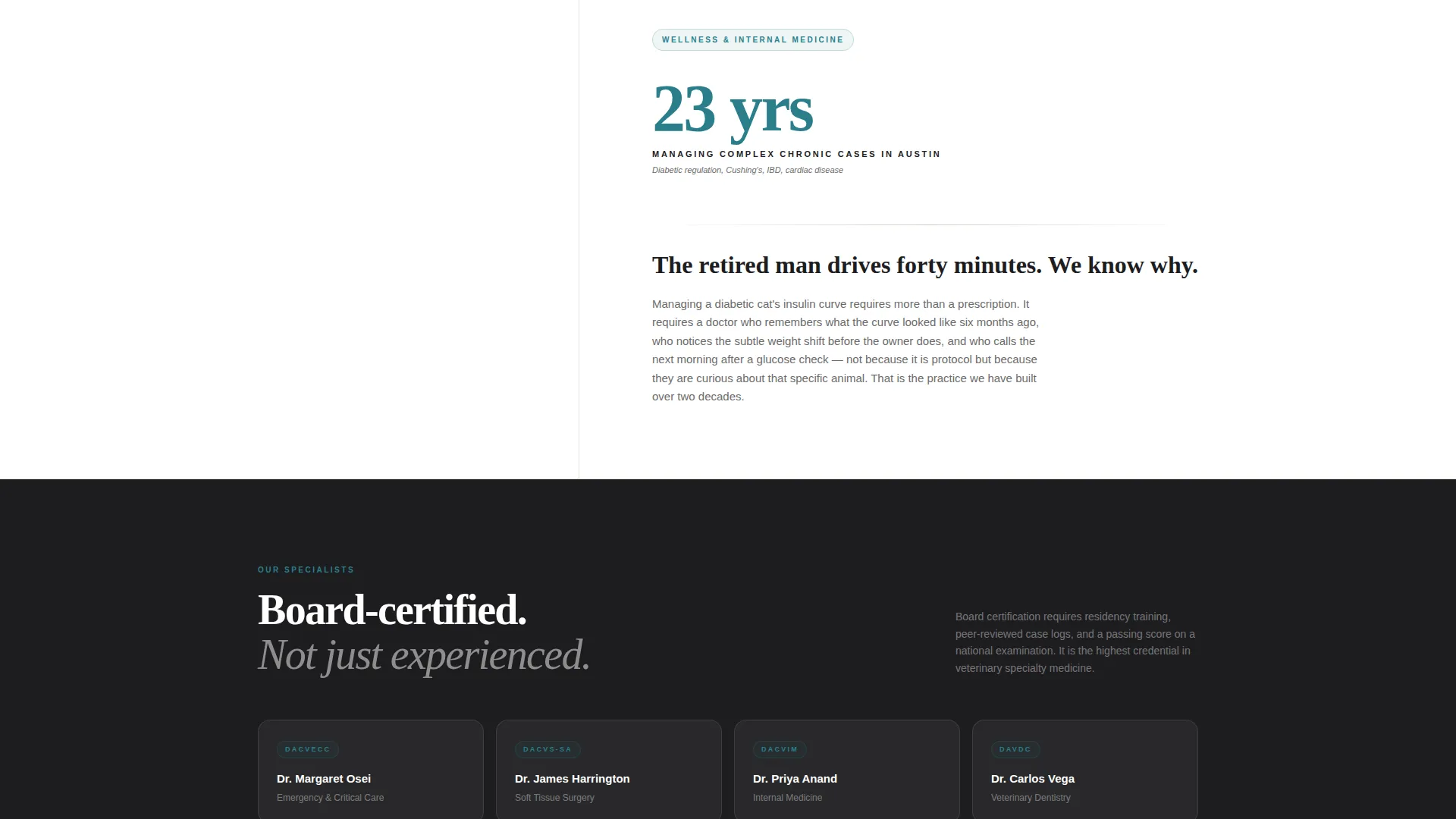 Authoritative Veterinary Clinic Landing Page Template