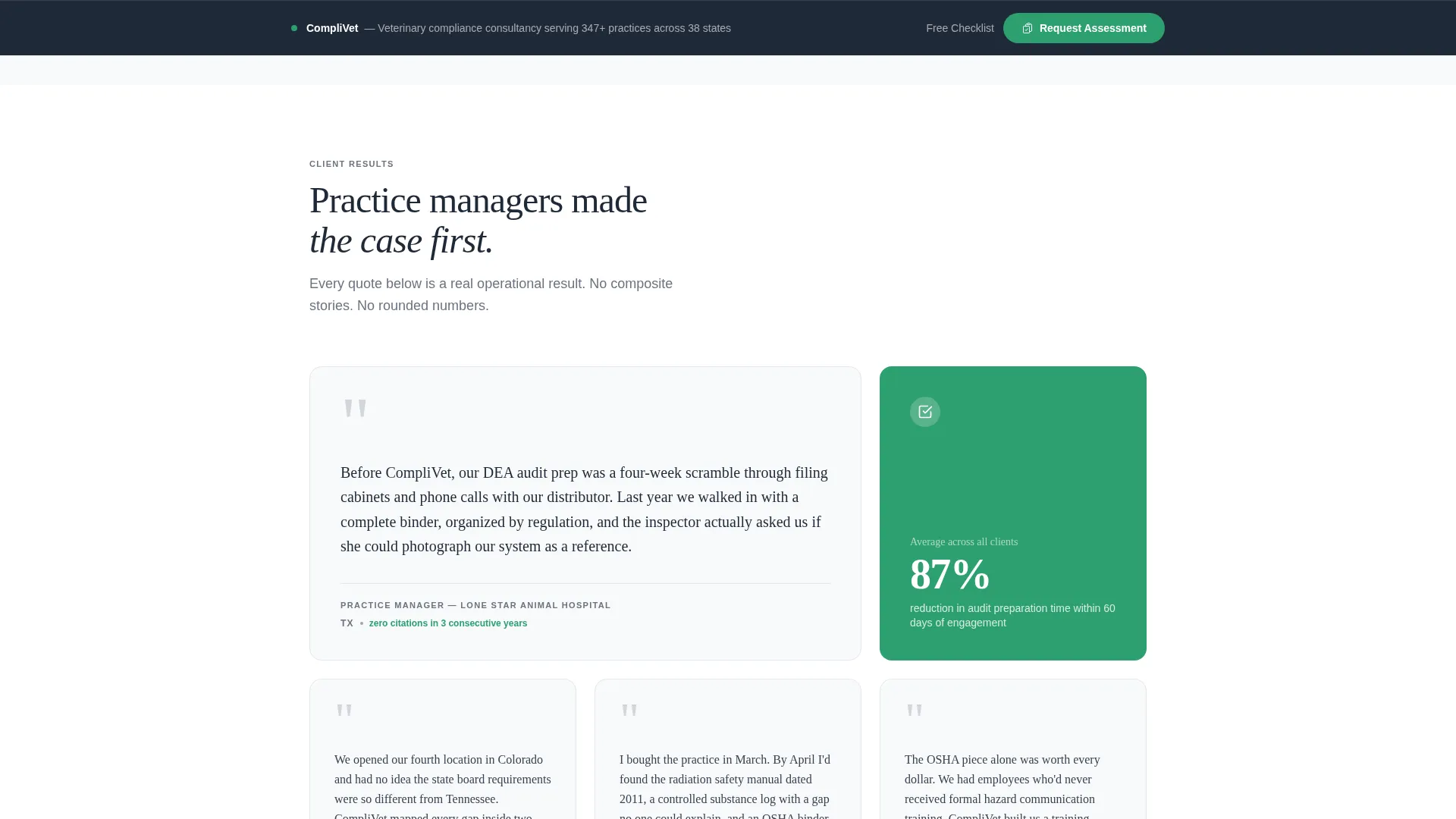 Veterinary Consulting Reviews Website Template