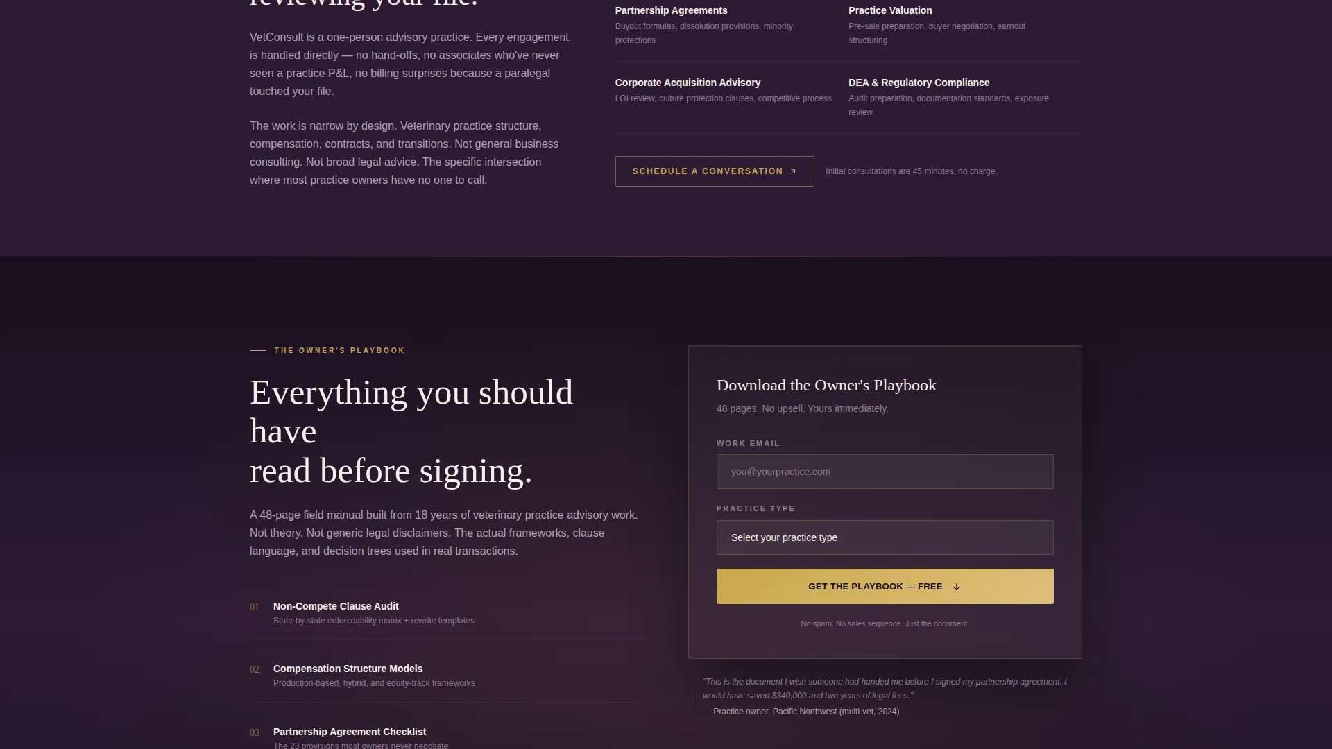 Veterinary Consulting FAQ Website Template