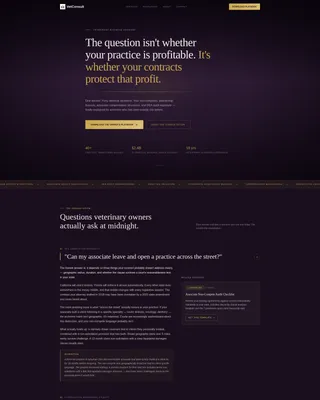 Veterinary Consulting FAQ Website Template