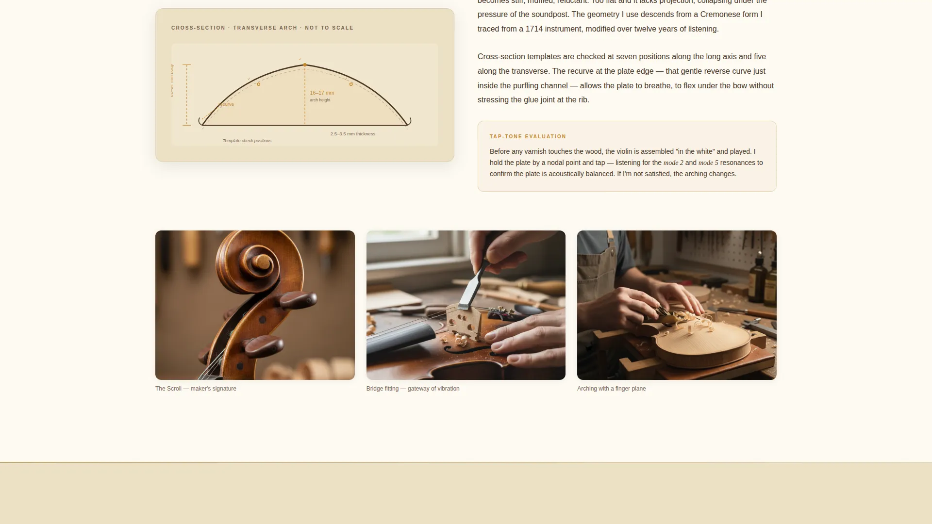Artisan Violin Maker Landing Page Template