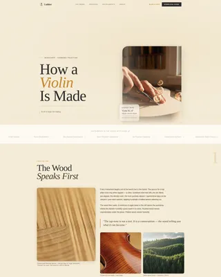 Artisan Violin Maker Landing Page Template