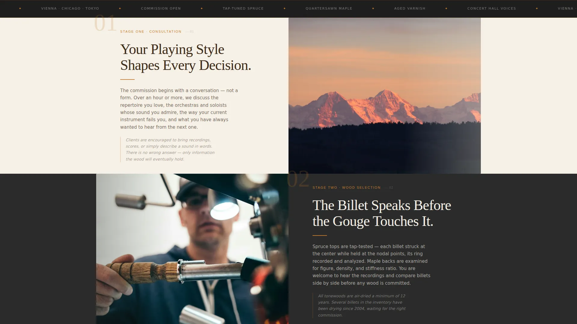 Violin Maker (Luthier) Business Professional Website Template
