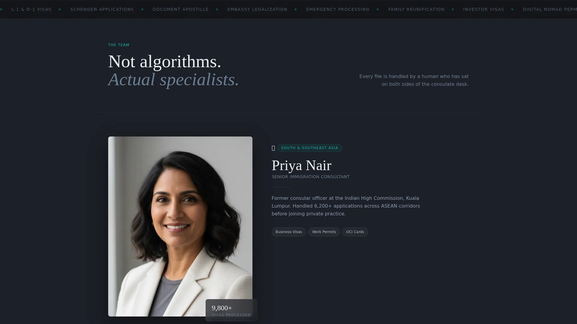Specialty Consulting Booking Website Template