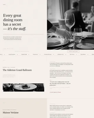 Waiter & Server Portfolio Website Template