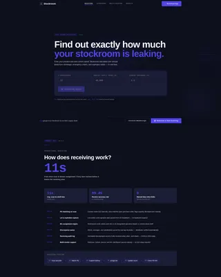 Dental Warehouse Management Landing Page Template