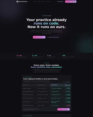 Dental Workflow Automation Comparison Table Landing Page