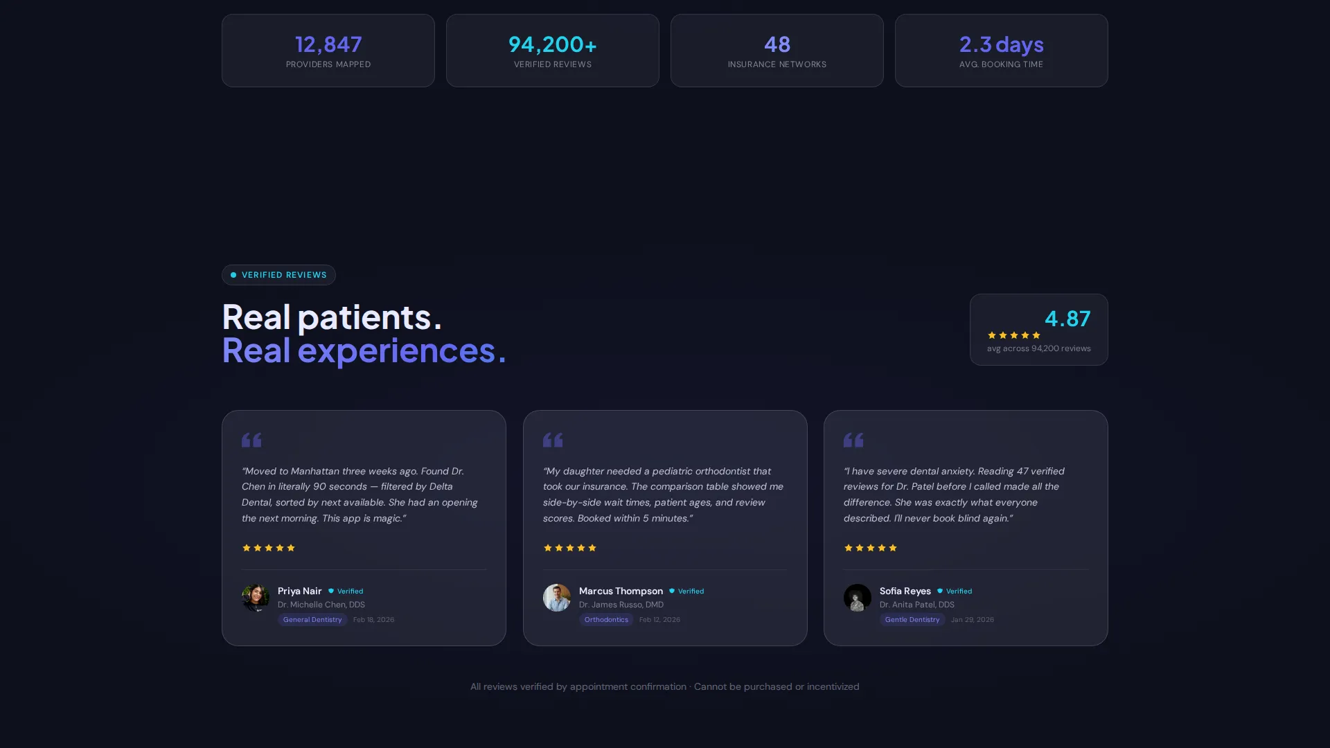 Dentist Finder App Landing Page Template