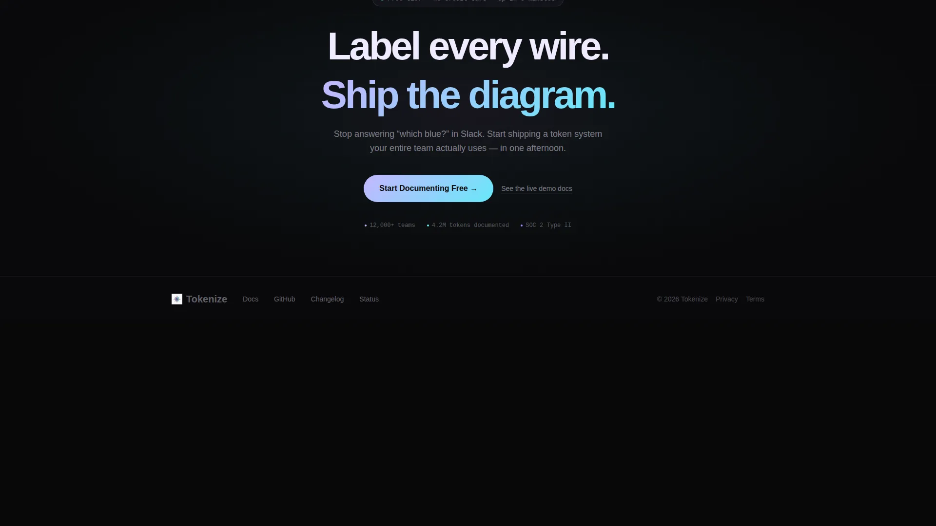 Design Token Documentation Landing Page Template
