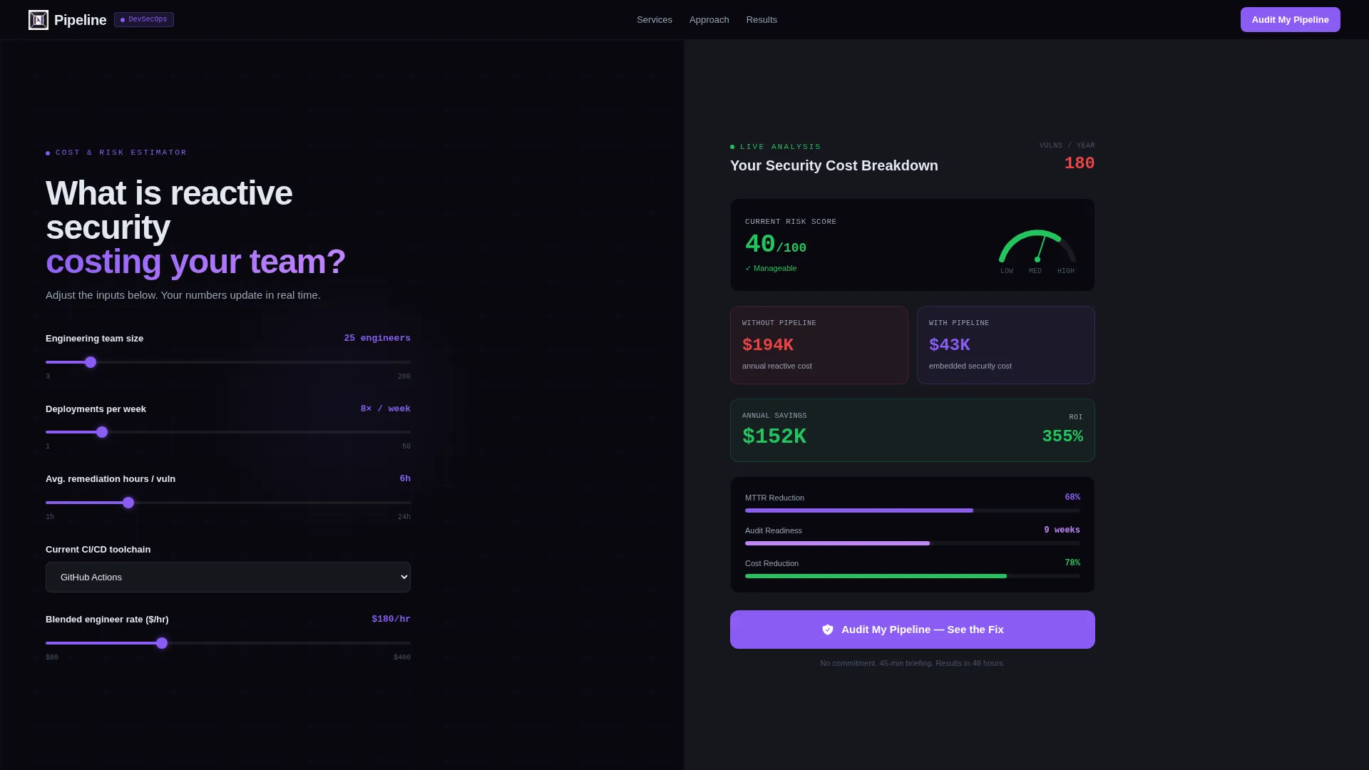 DevSecOps Consulting Landing Page Template