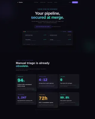 DevSecOps Managed Service Landing Page Template