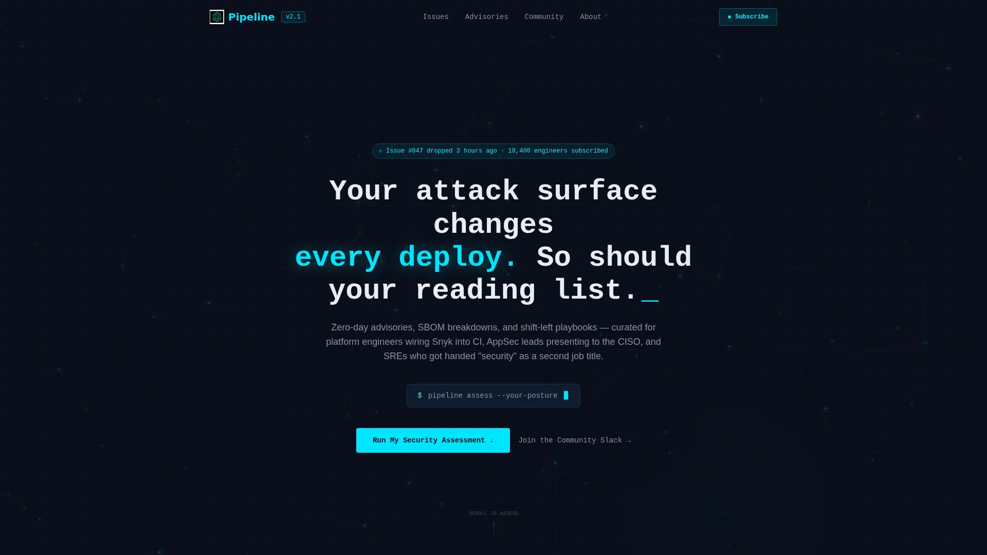 DevSecOps Platform Landing Page Template