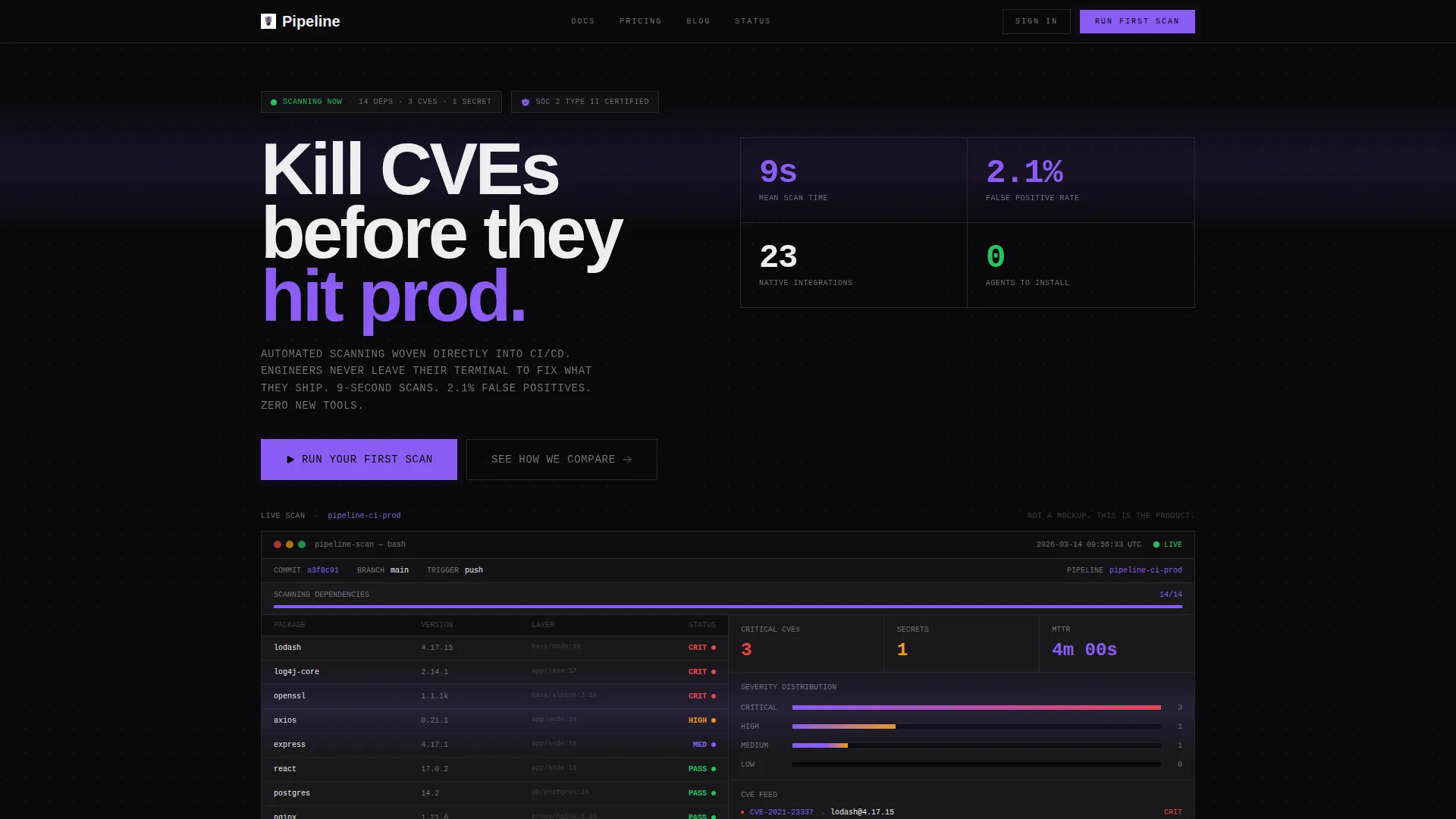 DevSecOps Platform Landing Page Template