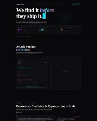 Bold Brutalist DevSecOps Research Lab Landing Page