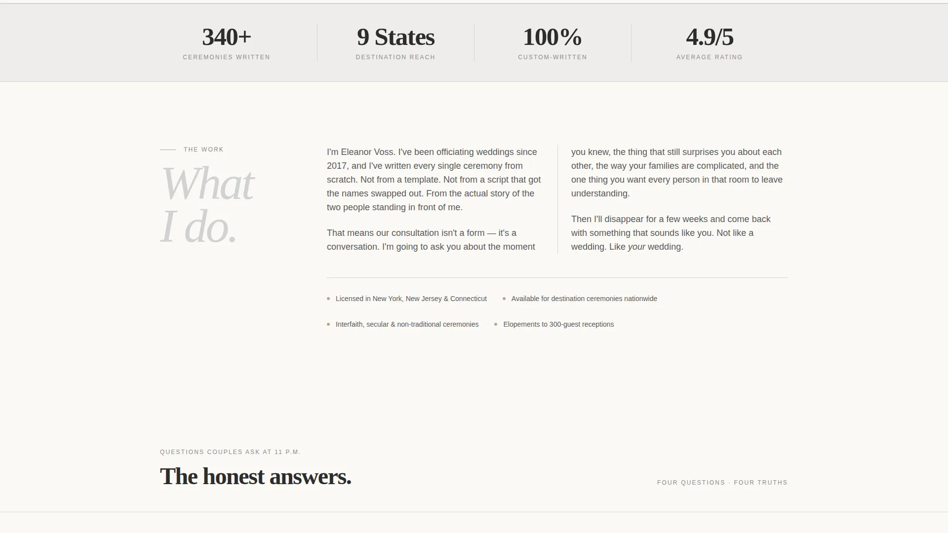Wedding Officiant Booking Website Template