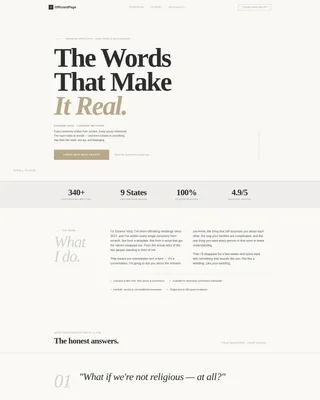 Wedding Officiant Booking Website Template