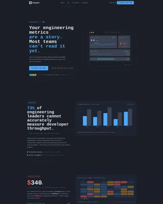 Devtools Landing Page Template for Engineering Platforms