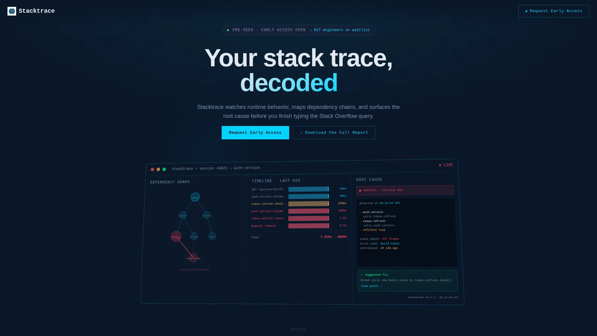 DevTools Pre-Seed Startup Landing Page Template